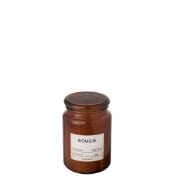 VELA PERFUMADA VEGETAL CRISTAL MARRON LARGE