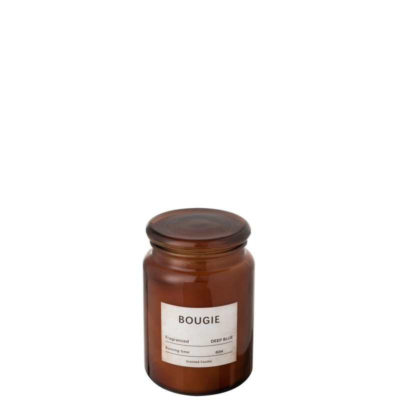 VELA PERFUMADA VEGETAL CRISTAL MARRON LARGE