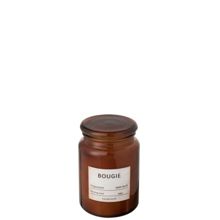 VELA PERFUMADA VEGETAL CRISTAL MARRON LARGE