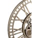 Horloge ronde en métal gris 60x7x60 cm