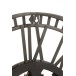 Horloge ronde en métal gris 60x7x60 cm