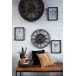 Horloge ronde en métal gris 60x7x60 cm