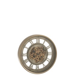 Reloj de metal bronce de 60x11x60 cm