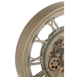 Horloge en métal bronze 60x11x60 cm