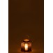 Farol metal marrón 17x17x27 cm