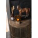 Lot de 2 tables gigogne en métal marron 41x41x72 cm