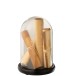 Campana papel pergamino marrón cristal Alt. 25 cm