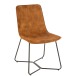 Chaise en métal cognac 64x47x89 cm