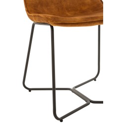 Chaise en métal cognac 64x47x89 cm