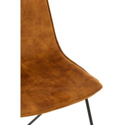 Chaise en métal cognac 64x47x89 cm
