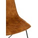 Chaise en métal cognac 64x47x89 cm