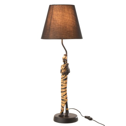 LAMPE AFRICAINE ZEBRE RESINE