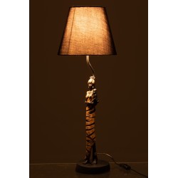 LAMPE AFRICAINE ZEBRE RESINE