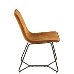 Chaise en métal cognac 64x47x89 cm