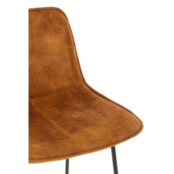 Chaise de bar en métal cognac 57x48x103 cm