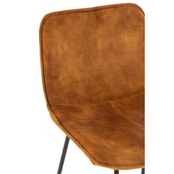 Chaise de bar en métal cognac 57x48x103 cm