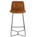 Chaise de bar en métal cognac 57x48x103 cm