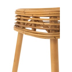 Tabouret en bois naturel 40x40x42 cm