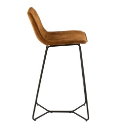Chaise de bar en métal cognac 57x48x103 cm