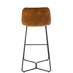 Chaise de bar en métal cognac 57x48x103 cm
