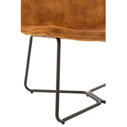 Chaise lounge en métal cognac 71x68x78 cm