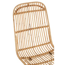Silla con patas de metal y madera natural de 58x45x88 cm