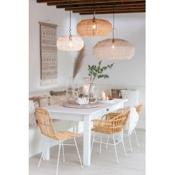Silla con patas de metal y madera natural de 58x45x88 cm