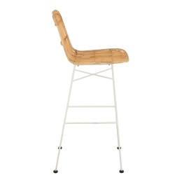 Chaise de bar avec pieds métal en bois naturel 47x42x92 cm