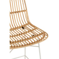 Chaise de bar avec pieds métal en bois naturel 47x42x92 cm