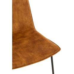 Chaise lounge en métal cognac 71x68x78 cm