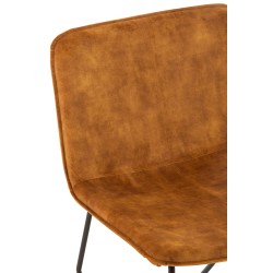 Chaise lounge en métal cognac 71x68x78 cm