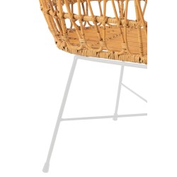 Berceau avec matelas et pieds métal en bois naturel 85x52x72 cm
