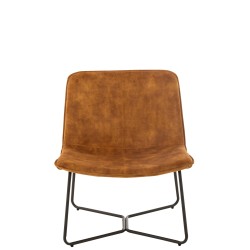 Chaise lounge en métal cognac 71x68x78 cm