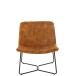 Chaise lounge en métal cognac 71x68x78 cm
