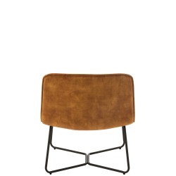 Chaise lounge en métal cognac 71x68x78 cm