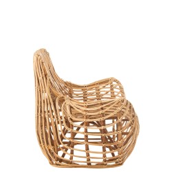 Fauteuil en bois naturel 100x87x91 cm