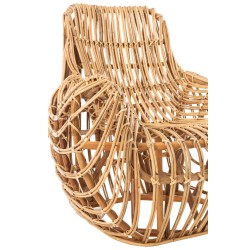 Fauteuil en bois naturel 100x87x91 cm