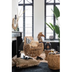 Fauteuil en bois naturel 100x87x91 cm
