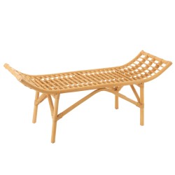 Banc en bois naturel 120x41x49 cm
