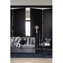 COUSSIN PEAU DE CHEVRE NOIR  - Lana Deco