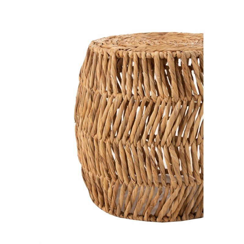 Tabouret rond en bois naturel 41x41x42 cm