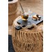 Tabouret rond en bois naturel 41x41x42 cm Tabouret rond en bois naturel 41x41x42 cm