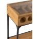 console pour bouteille en bois - métal naturel 120x38x76.5 cm console pour bouteille en bois - métal naturel 120x38x76.5 cm