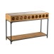 console pour bouteille en bois - métal naturel 120x38x76.5 cm console pour bouteille en bois - métal naturel 120x38x76.5 cm