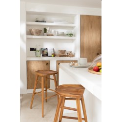 tabouret bar ana bs teak brun