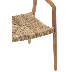 Chaise en bois naturel beige 60*53*74 cm