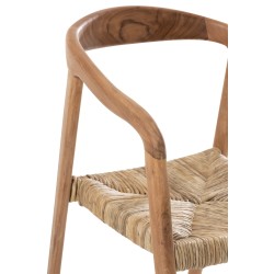 Chaise en bois naturel beige 60*53*74 cm