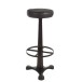 Tabouret de bar en cuir et noir 37x37x79.5 cm Tabouret de bar en cuir et noir 37x37x79.5 cm