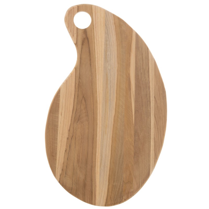 Tabla de cortar ovalada de teca natural L45cm