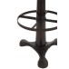 Tabouret de bar en cuir et noir 37x37x79.5 cm Tabouret de bar en cuir et noir 37x37x79.5 cm